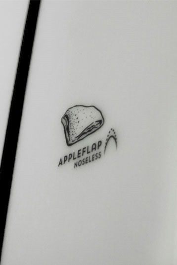Appletree Appleflap Noseless White Line Kitesurfboard