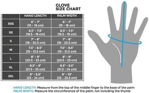 Size chart Brunotti Handschuhe