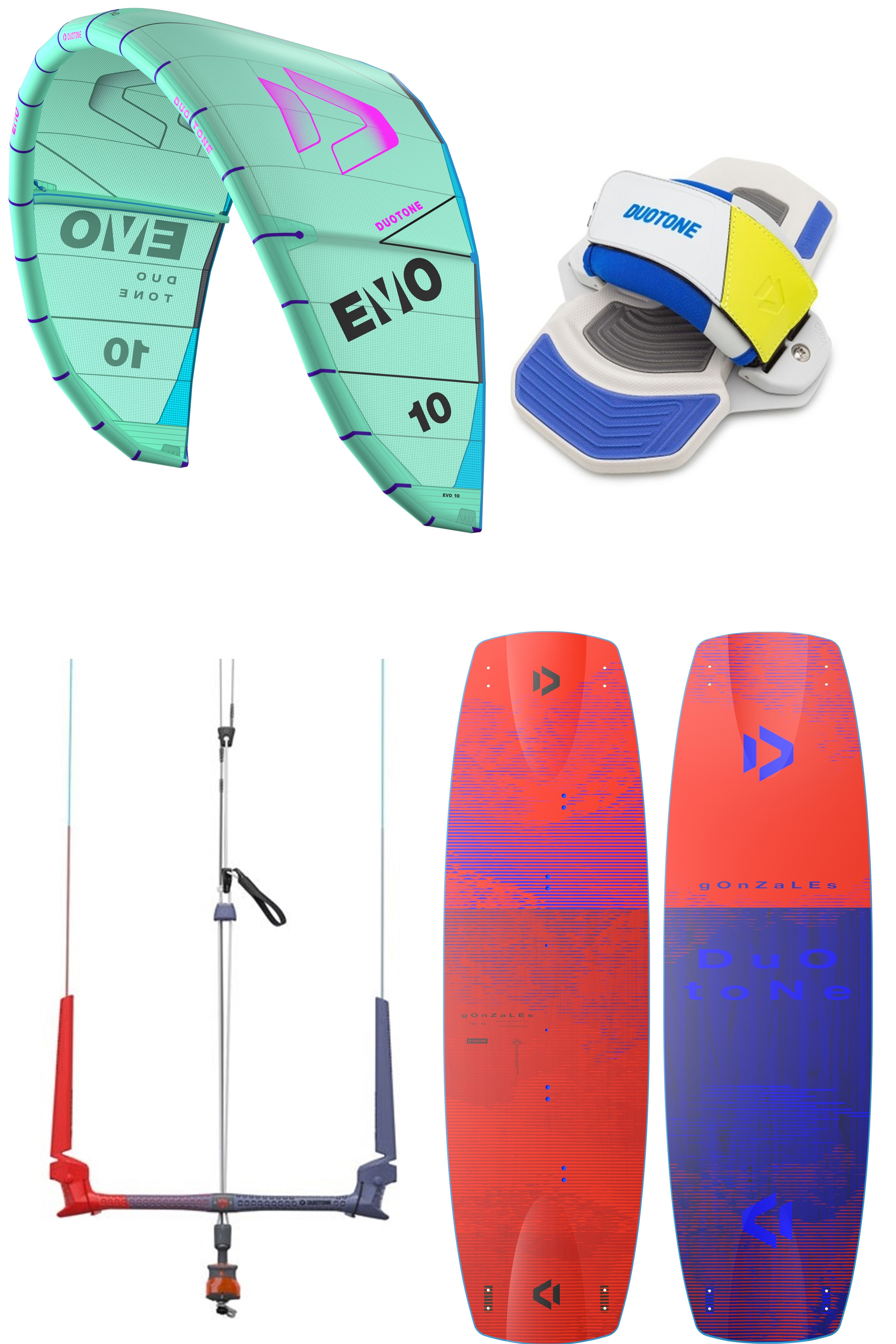 Duotone Kiteboarding-Evo + Gonzales 2025 Kitesurf Set